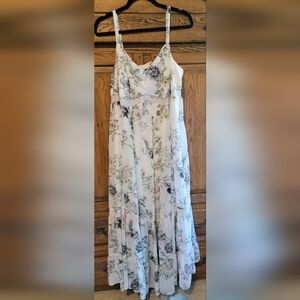 White Floral Maxi Dress